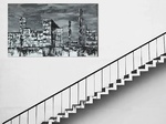 " Skyline " Spachteltechnik auf Stahl 100x60x4cm 