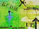 " Plane of horizon " Mixed Media Technik auf Stahl 