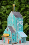 T16 Holzhaus "Surfin" H 26cm B 14cm T 11cm