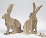 F6 SET 2 Holzhasen Akazie geschliffen 27x18x1,8cm 35,90€