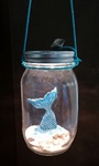 F11 Solarglas Mermaid Höhe 17,5cm Ø10cm
