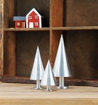 W11 Alubäume 3er Set H 12cm 5cm 4cm