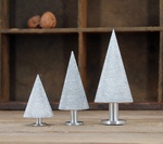W12 Alubäume 3er Set H 12,5cm, 5cm, 4cm